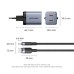Зарядное устройство VENTION 2xUSB-C PD45W GaN + cable USB-C to USB-C 1.0m black gray (TZ-FCDH0-EU)