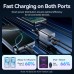 Зарядное устройство VENTION 2xUSB-C PD45W GaN + cable USB-C to USB-C 1.0m 5A gray (TZ-FCFH0-EU)
