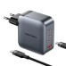 Зарядное устройство VENTION 3xUSB-C PD100W + 1xUSB QC3.0 30W GaN + cable USB-C to USB-C 1.0m gray (TZ-FETH0-EU)