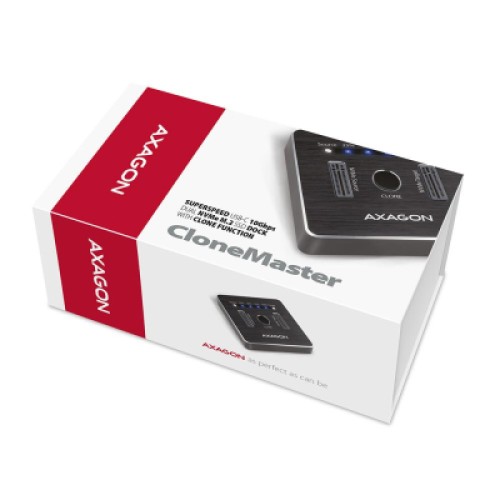 Док-станция для накопителей AXAGON SuperSpeed USB-C 10 Gbps dual M.2 NVMe (ADSA-M2C)