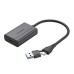 Переходник USB-C + USB-A to HDMI Adapter 0.15M Gray Aluminium Alloy Type VENTION (ACYHB)