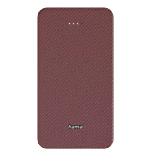 Батарея универсальная Hama 20000mAh, 15W/5V/3A, USB-C, USB-A, red (00201717)