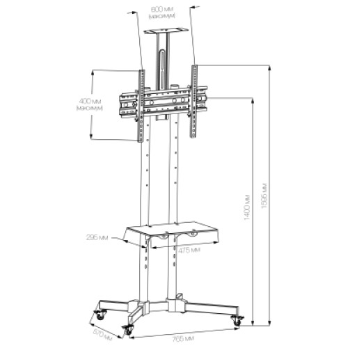 Стойка презентационная Vinga TFS-W0564B1 Стойка презентационная Vinga TFS-W0564B1