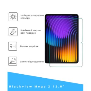 Стекло защитное BeCover Blackview Mega 2 12.0" (714607)