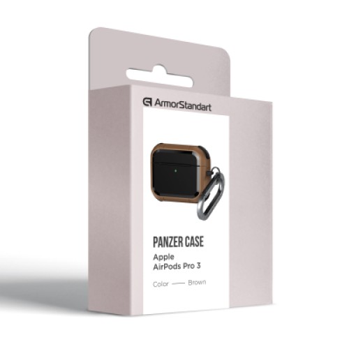 Чехол для наушников Armorstandart Panzer для Apple Airpods Pro 3 Brown (ARM88287)