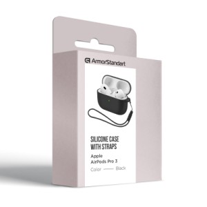 Чохол для навушників Armorstandart Silicone Case для Apple Airpods Pro 3 Black (ARM88291)