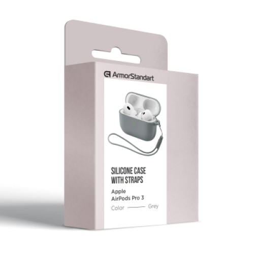 Чехол для наушников Armorstandart Silicone Case для Apple Airpods Pro 3 Grey (ARM88295)
