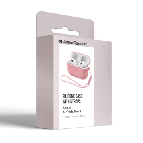 Чехол для наушников Armorstandart Silicone Case для Apple Airpods Pro 3 Pink (ARM88297)