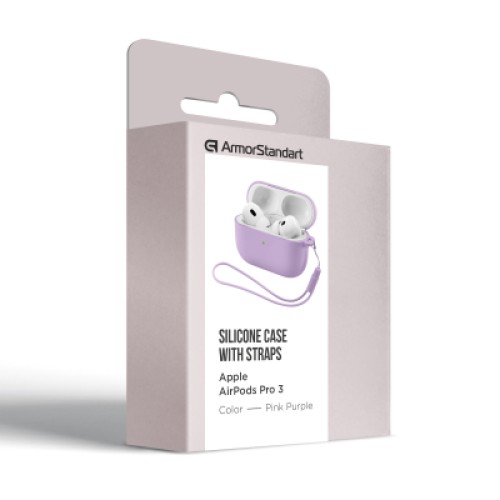 Чехол для наушников Armorstandart Silicone Case для Apple Airpods Pro 3 Pink Purple (ARM88298)