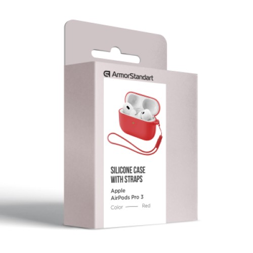 Чехол для наушников Armorstandart Silicone Case для Apple Airpods Pro 3 Red (ARM88299)