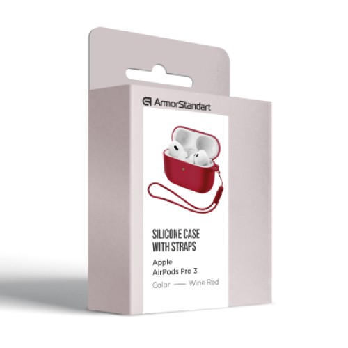 Чехол для наушников Armorstandart Silicone Case для Apple Airpods Pro 3 Wine Red (ARM88302)