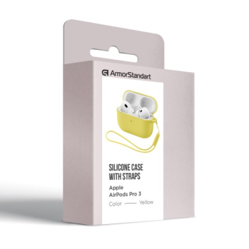 Чехол для наушников Armorstandart Silicone Case для Apple Airpods Pro 3 Yellow (ARM88303)