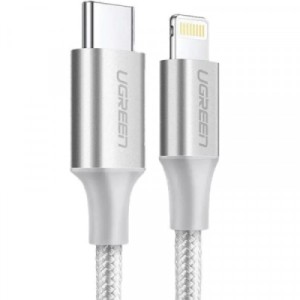 Дата кабель USB-C to Lightning 1.0m 3A 60W US304 white UGREEN (70523)