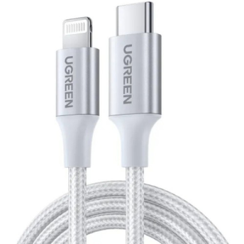 Дата кабель USB-C to Lightning 1.0m 3A 60W US304 white UGREEN (70523) Дата кабель USB-C to Lightning 1.0m 3A 60W US304 white UGREEN (70523)