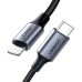 Дата кабель USB-C to Lightning 1.0m 3A 60W US304 black UGREEN (60759) Дата кабель USB-C to Lightning 1.0m 3A 60W US304 black UGREEN (60759)