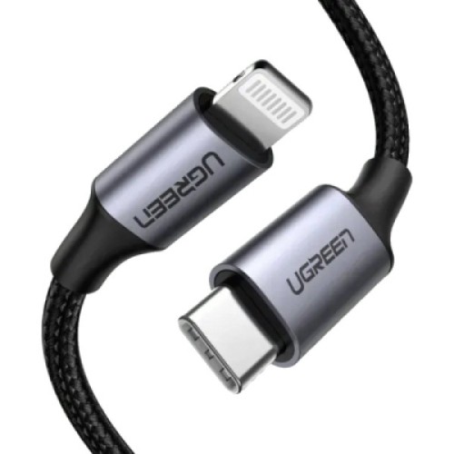 Дата кабель USB-C to Lightning 1.0m 3A 60W US304 black UGREEN (60759) Дата кабель USB-C to Lightning 1.0m 3A 60W US304 black UGREEN (60759)