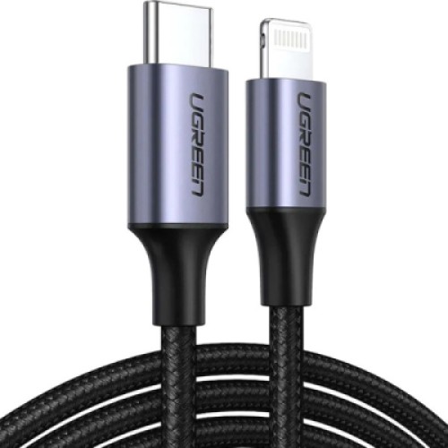 Дата кабель USB-C to Lightning 1.0m 3A 60W US304 black UGREEN (60759) Дата кабель USB-C to Lightning 1.0m 3A 60W US304 black UGREEN (60759)