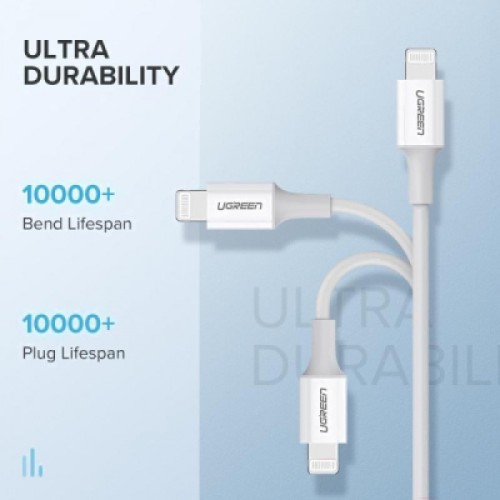 Дата кабель USB-C to Lightning 1.0m 3A US171 white UGREEN (10493) Дата кабель USB-C to Lightning 1.0m 3A US171 white UGREEN (10493)