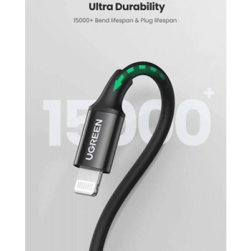 Дата кабель USB-C to Lightning 2.0m 3A US171 black UGREEN (60752) Дата кабель USB-C to Lightning 2.0m 3A US171 black UGREEN (60752)