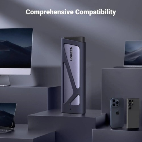 Карман внешний UGREEN USB 3.2 Gen 2 to M.2 NVMe/SATA 10Gbps UASP TRIM CM767 gray (15813) Карман внешний UGREEN USB 3.2 Gen 2 to M.2 NVMe/SATA 10Gbps UASP TRIM CM767 gray (15813)