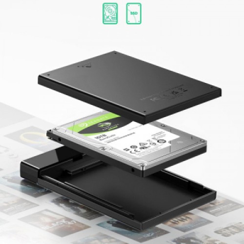 Карман внешний UGREEN USB 3.1 to 2.5" HDD/SSD US221 black (50743) Карман внешний UGREEN USB 3.1 to 2.5" HDD/SSD US221 black (50743)