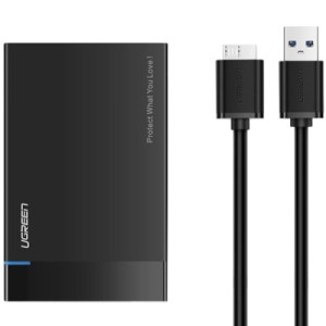 Кишеня зовнішня UGREEN USB 3.0 to M.2 SATA SSD US221 black (30848)
