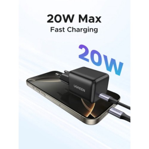 Зарядное устройство UGREEN USB-C PD20W GaN X512 black (55553)