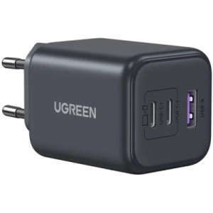 Зарядное устройство UGREEN 2xUSB-C PD45W + 1xUSB QC3.0 GaN X527 gray (65156B)