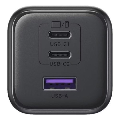 Зарядное устройство UGREEN 2xUSB-C PD45W + 1xUSB QC3.0 GaN X527 gray (65156B)