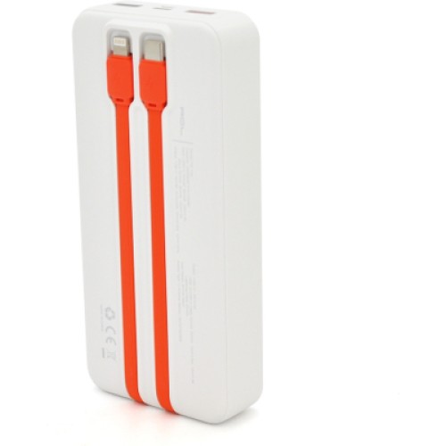Батарея универсальная ACL 20000mAh, 22.5W, cables Type-C + Lighting, White (ACL PW-140)