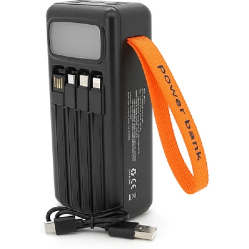 Батарея универсальная ACL 30000mAh, Solar, 22.5W, cables Type-C + Lighting, Black (ACL PW-141)