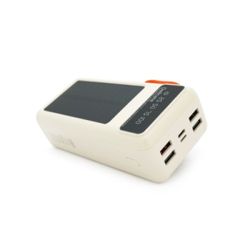 Батарея универсальная ACL 30000mAh, Solar, 22.5W, cables Type-C + Lighting, White (ACL PW-141W)