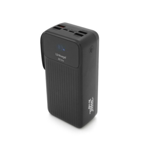 Батарея универсальная Linkage 30000mAh, 22.5W, cables Type-C+Lighting+Micro+USB, Black (LKP-42)