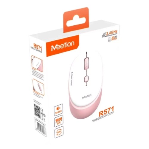 Мышка Meetion R571 Wireless White/Pink (MT-R571-P)