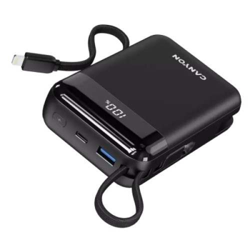 Батарея универсальная Canyon 20000mAh OnPower 204 PD/20W Built-in Lightning Cable (CNS-CPB204B)