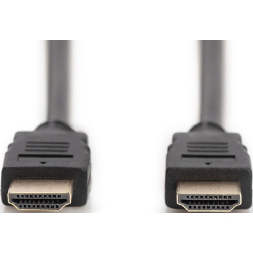 Кабель мультимедийный HDMI M to HDMI M 2.0m 4K60Hz w/Ethernet black Digitus (DB-330123-020-S)