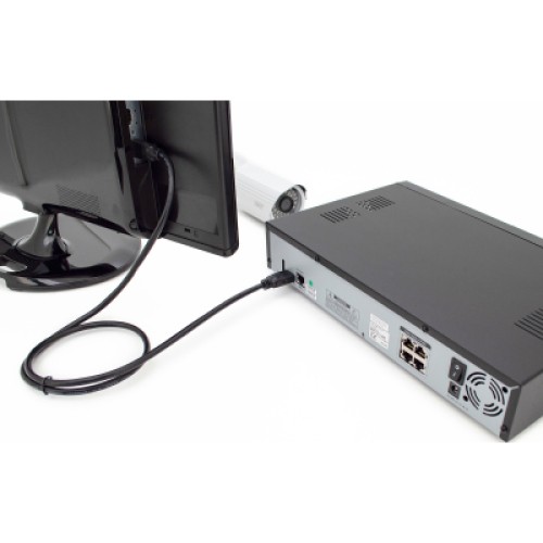 Кабель мультимедийный HDMI M to HDMI M 2.0m 4K60Hz w/Ethernet black Digitus (DB-330123-020-S)