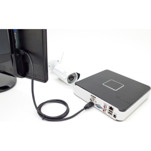 Кабель мультимедийный HDMI M to HDMI M 2.0m 4K60Hz w/Ethernet black Digitus (DB-330123-020-S)