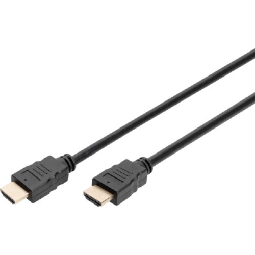 Кабель мультимедийный HDMI M to HDMI M 2.0m 4K60Hz w/Ethernet black Digitus (DB-330123-020-S)