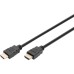 Кабель мультимедийный HDMI M to HDMI M 2.0m 4K60Hz w/Ethernet black Digitus (DB-330123-020-S)