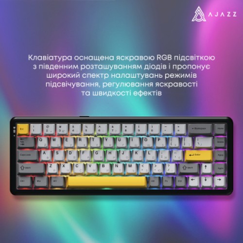 Клавиатура Ajazz AK680 MAX Magnetic Switch RGB USB Black (AK680-M-BGY-AW)