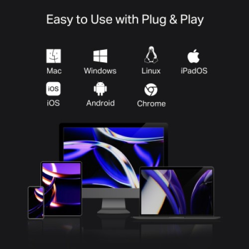 Концентратор TP-Link USB-C 7-in-1 3xUSB + HDMI + SD/TF + USB-C PD100W (UH7021C)