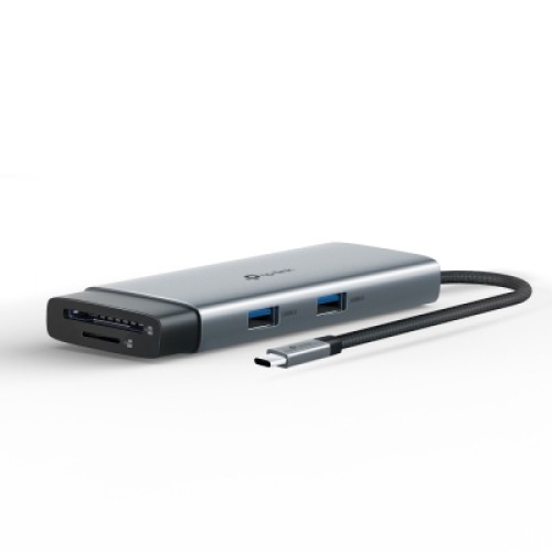 Концентратор TP-Link USB-C 7-in-1 3xUSB + HDMI + SD/TF + USB-C PD100W (UH7021C)