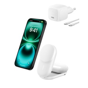 Зарядний пристрій Belkin UltraCharge Wireless 2-in-1 25W white (WIZ039KQWH)