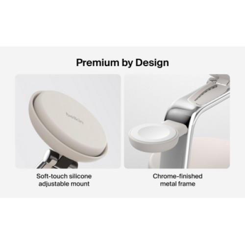 Зарядное устройство Belkin UltraCharge Pro Wireless 3-in-1 25W sand (WIZ040KQSD)