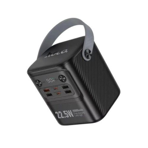 Батарея универсальная HOCO 80000mAh, 22.5W, PD20W, 4*USB/2*Type-C, ліхтарик, Black (J152 / 44522)