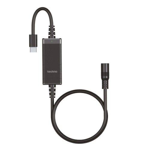 Кабель питания USB-C to DC 100W universal black techno (UC-100W)