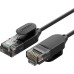 Патч-корд 5м, U/UTP CAT 6A Copper Ethernet Cable тонкий (диаметр 2.8мм) NW122 Black Ugreen (70654)