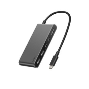 Концентратор Belkin USB-C 5-in-1 2xUSB 3.0 + USB-C + PD + HDMI 2.0 4K60Hz gray (AVC022HQSGY)