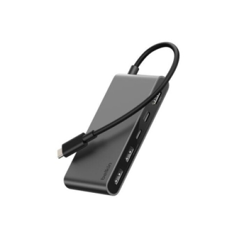 Концентратор Belkin USB-C 5-in-1 2xUSB 3.0 + USB-C + PD + HDMI 2.0 4K60Hz gray (AVC022HQSGY)